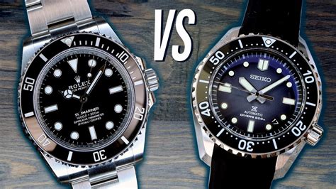 rolex vs seiko submariner.